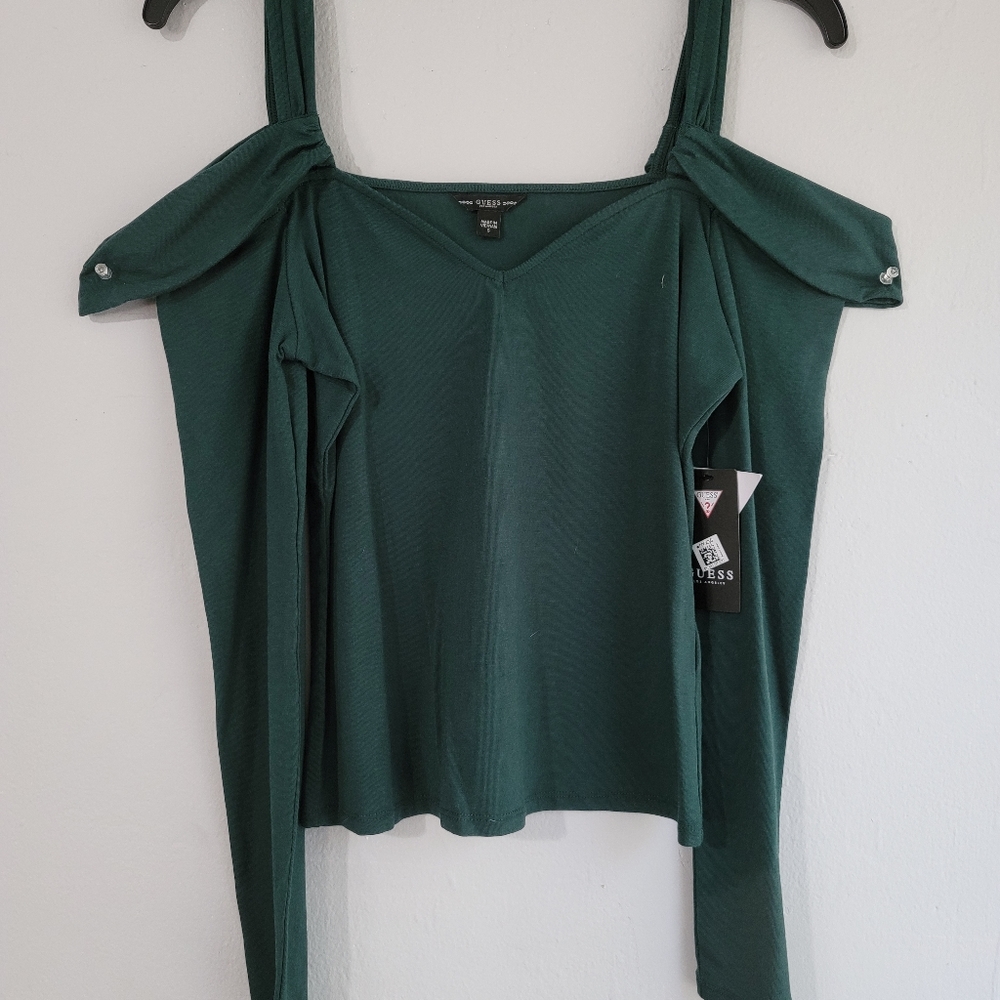 Guess off the shoulder long sleeve top